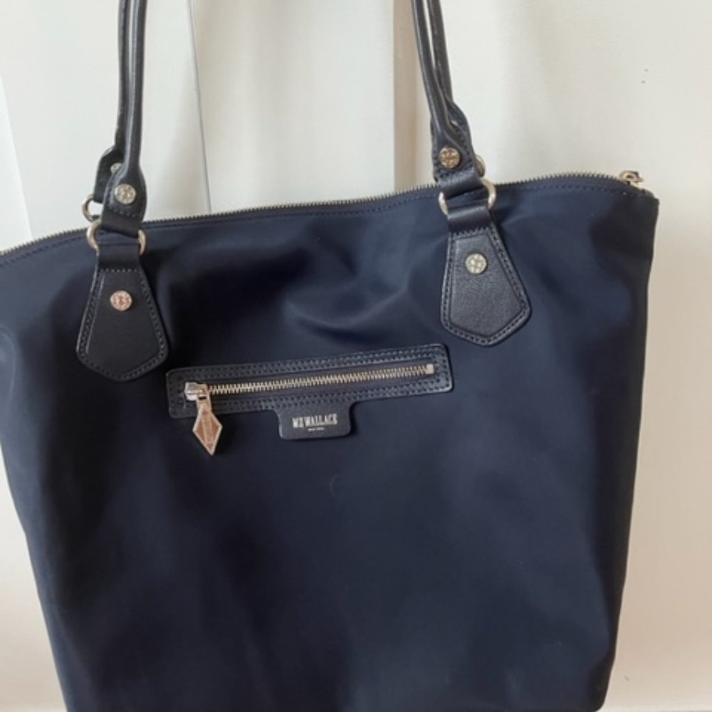 MZ Wallace navy nylon tote bag with strap - never used